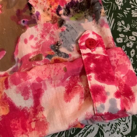 Sundance Floral Bleach Tie Dye Top - Picture 6 of 6